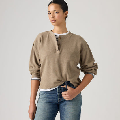 Thumbnail 1 - Levi's® Women's Dry Goods Relaxed Long-Sleeve Henley - 0087F0005