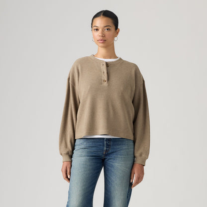Thumbnail 3 - Levi's® Women's Dry Goods Relaxed Long-Sleeve Henley - 0087F0005