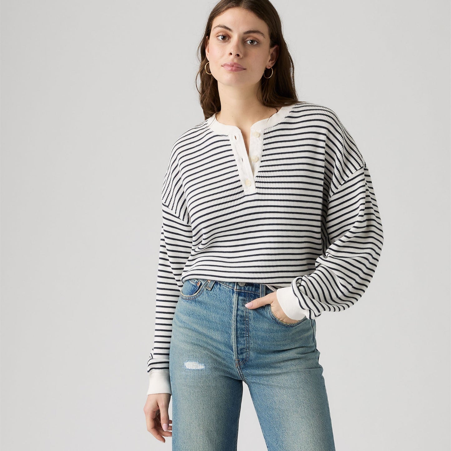 Levi's® Women's Dry Goods Relaxed Long-Sleeve Henley
