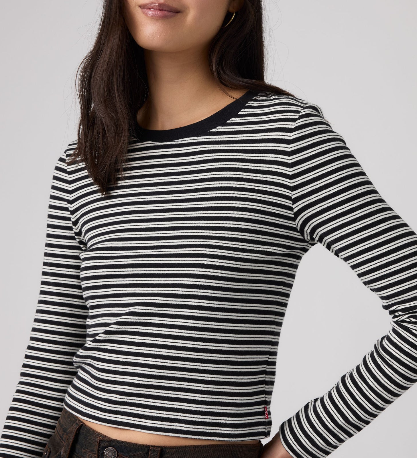 Main 4 - Levi's® Women's Essential Baby Long-Sleeve Tee - 008SS0008