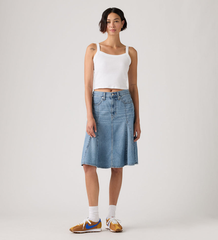Main 1 - Levi's® Women's Godet Knee-Length Skirt - 005N80002