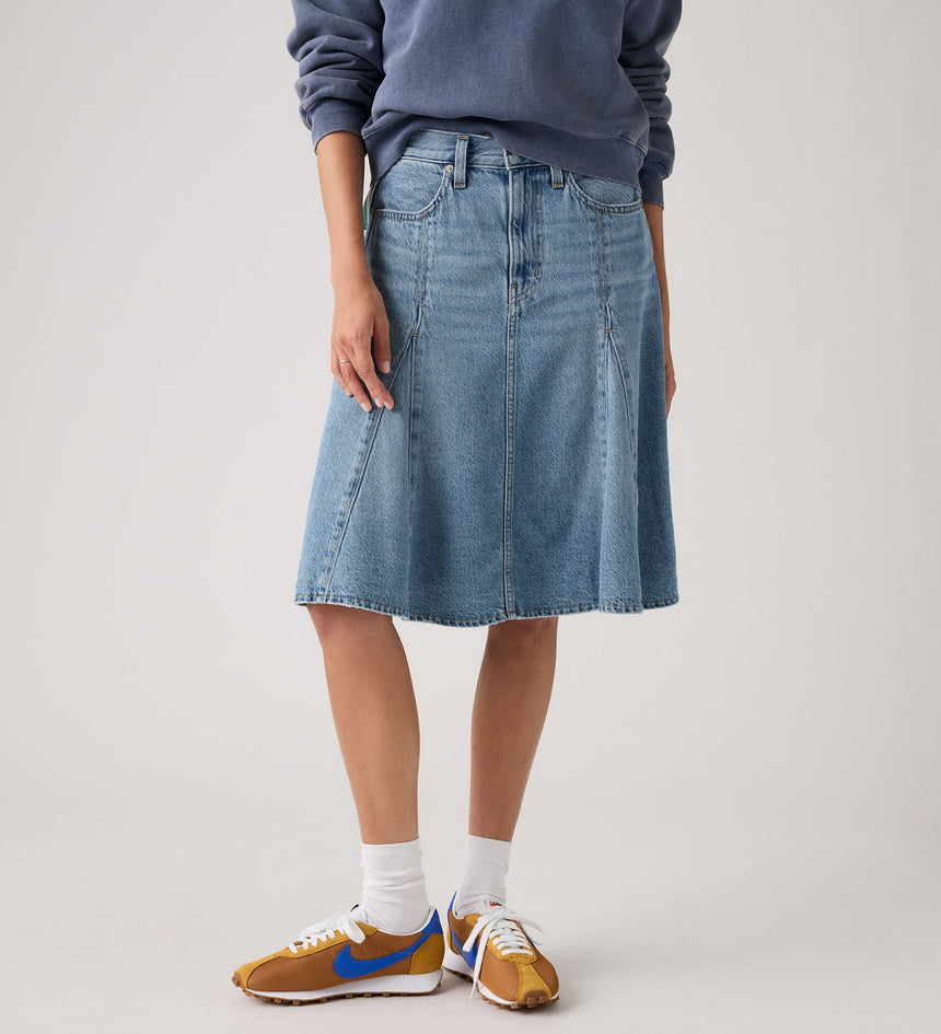 Main 5 - Levi's® Women's Godet Knee-Length Skirt - 005N80002