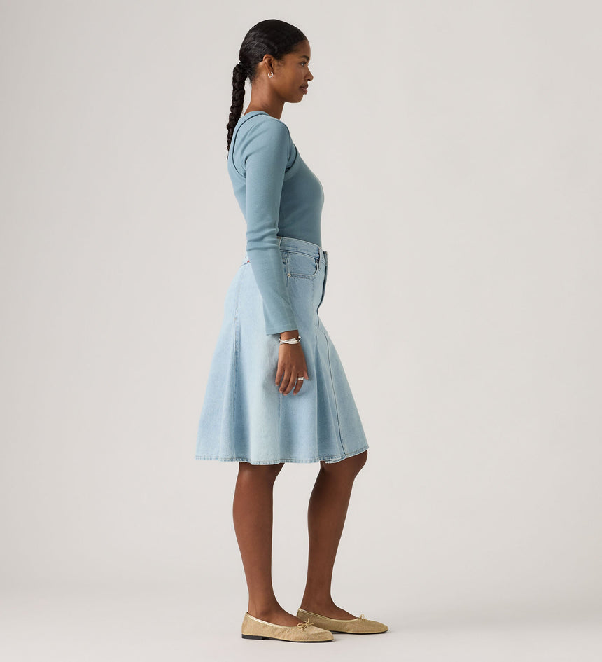 Main 3 - Levi's® Women's Godet Knee-Length Skirt - 005N80003