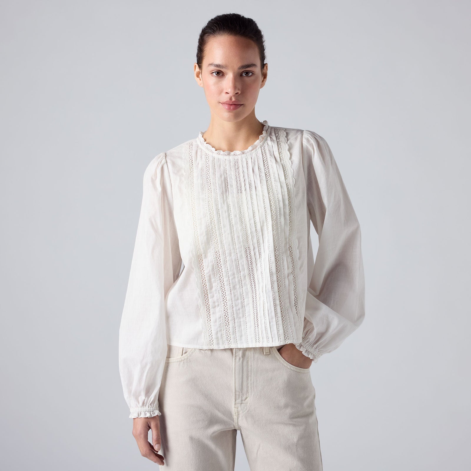 Main 1 - Levi's® Women's Han Long-Sleeve Beaded Blouse SCL - 