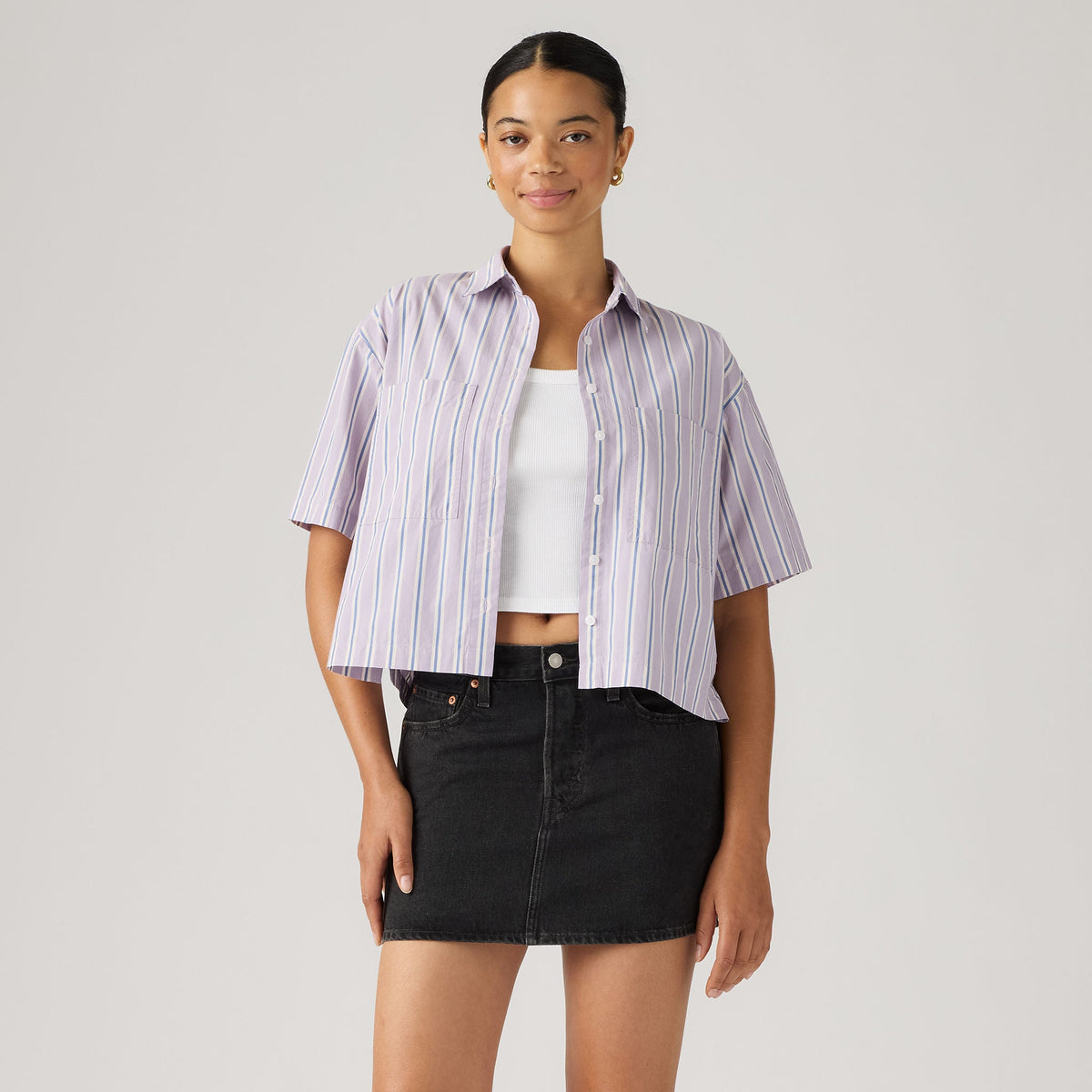 Levi's® Women's Harlie Short-Sleeve Cropped Shirt
