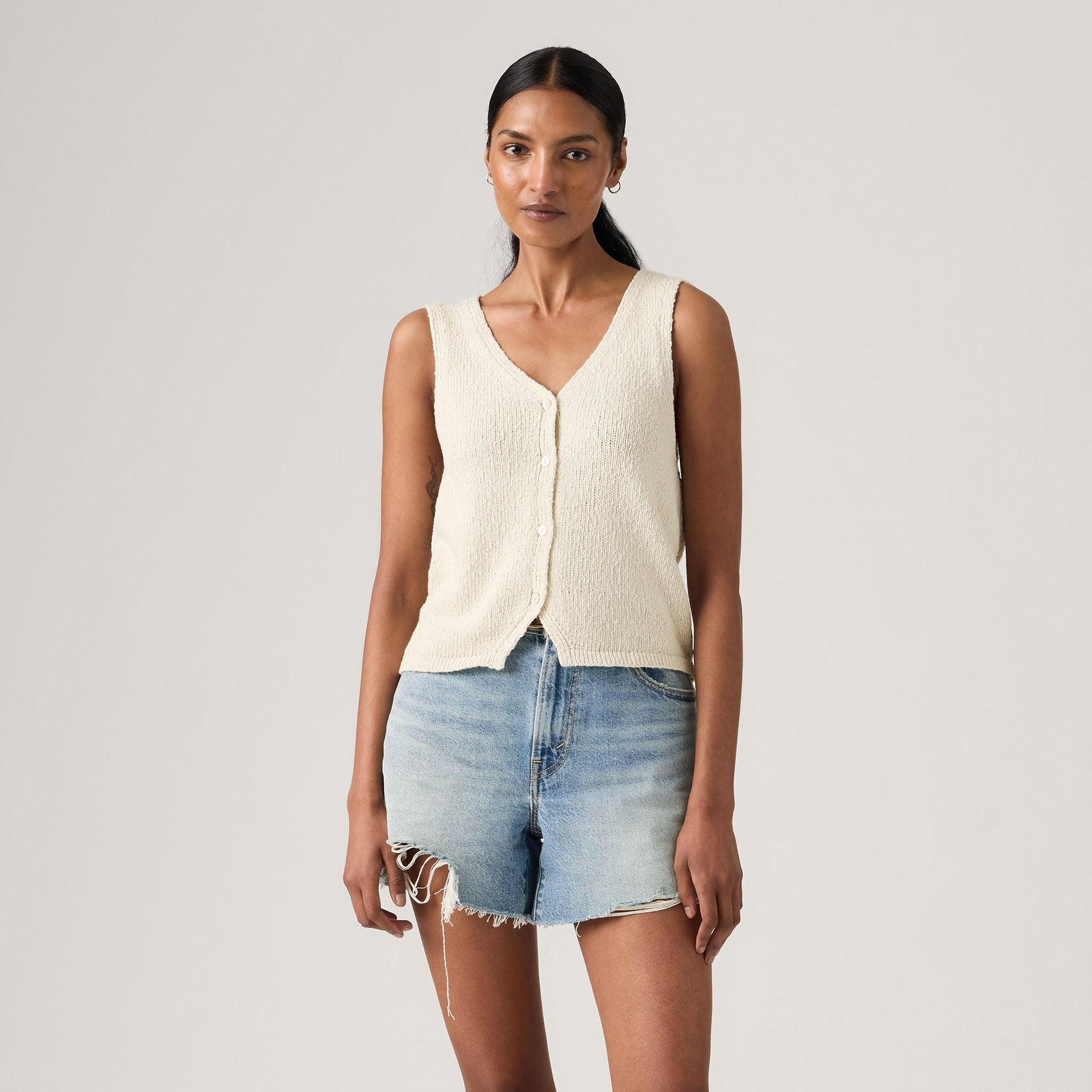 Main 3 - Levi's® Women's Helen Mini Boucle Vest - 005AB0000