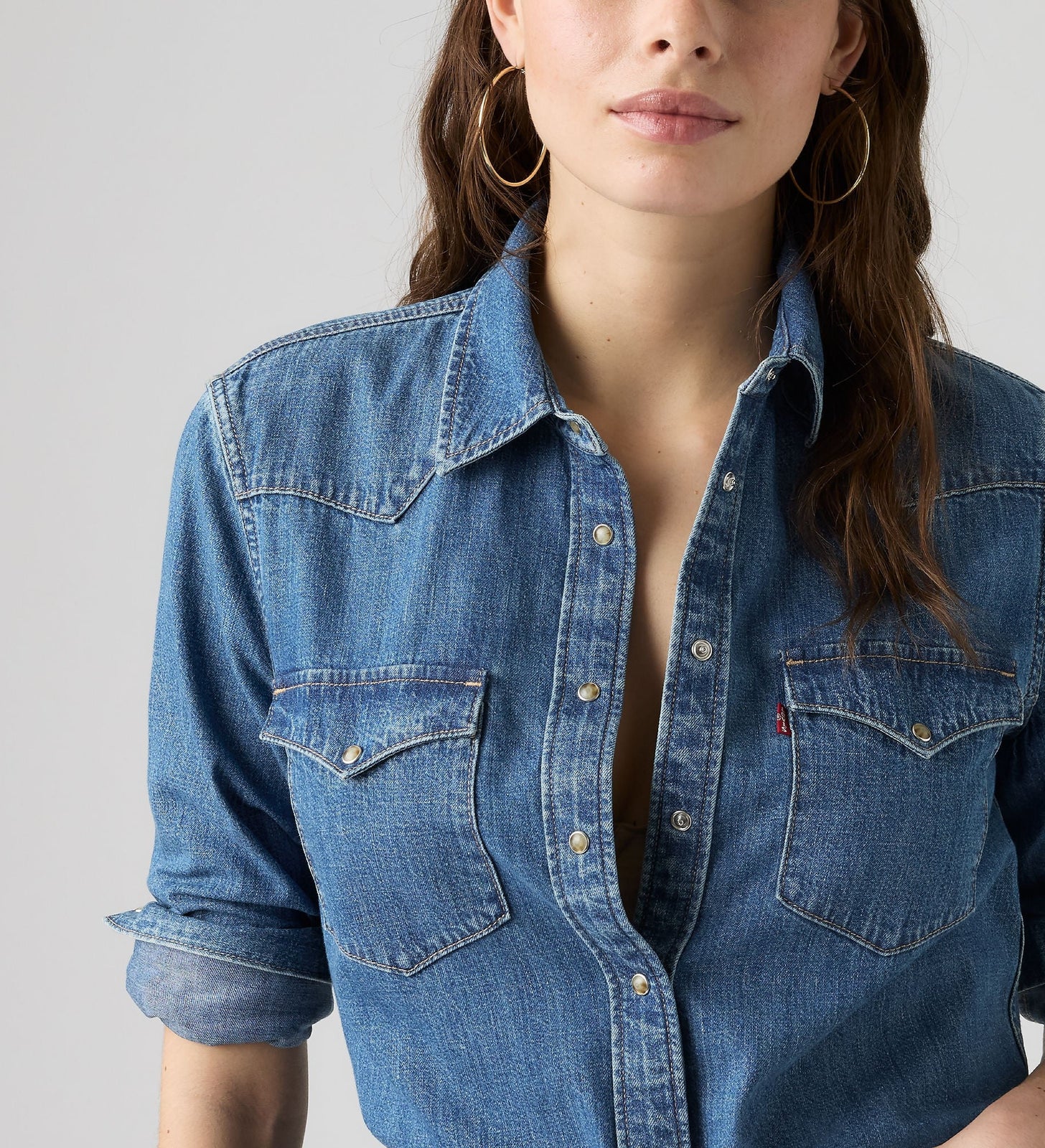 Main 4 - Levi's® Women's Heritage Western Denim Shirt - 007WT0000