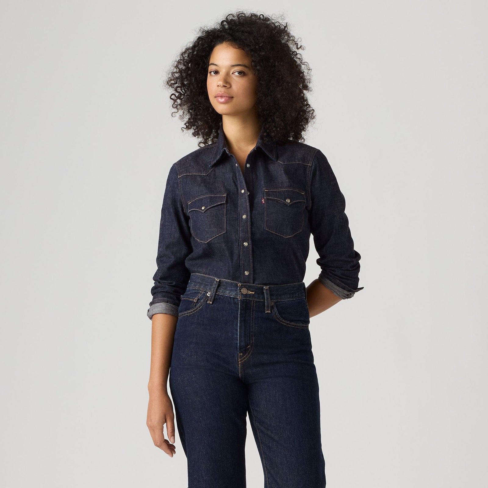 Main 3 - Levi's® Women's Heritage Western Denim Shirt - 007WT0007