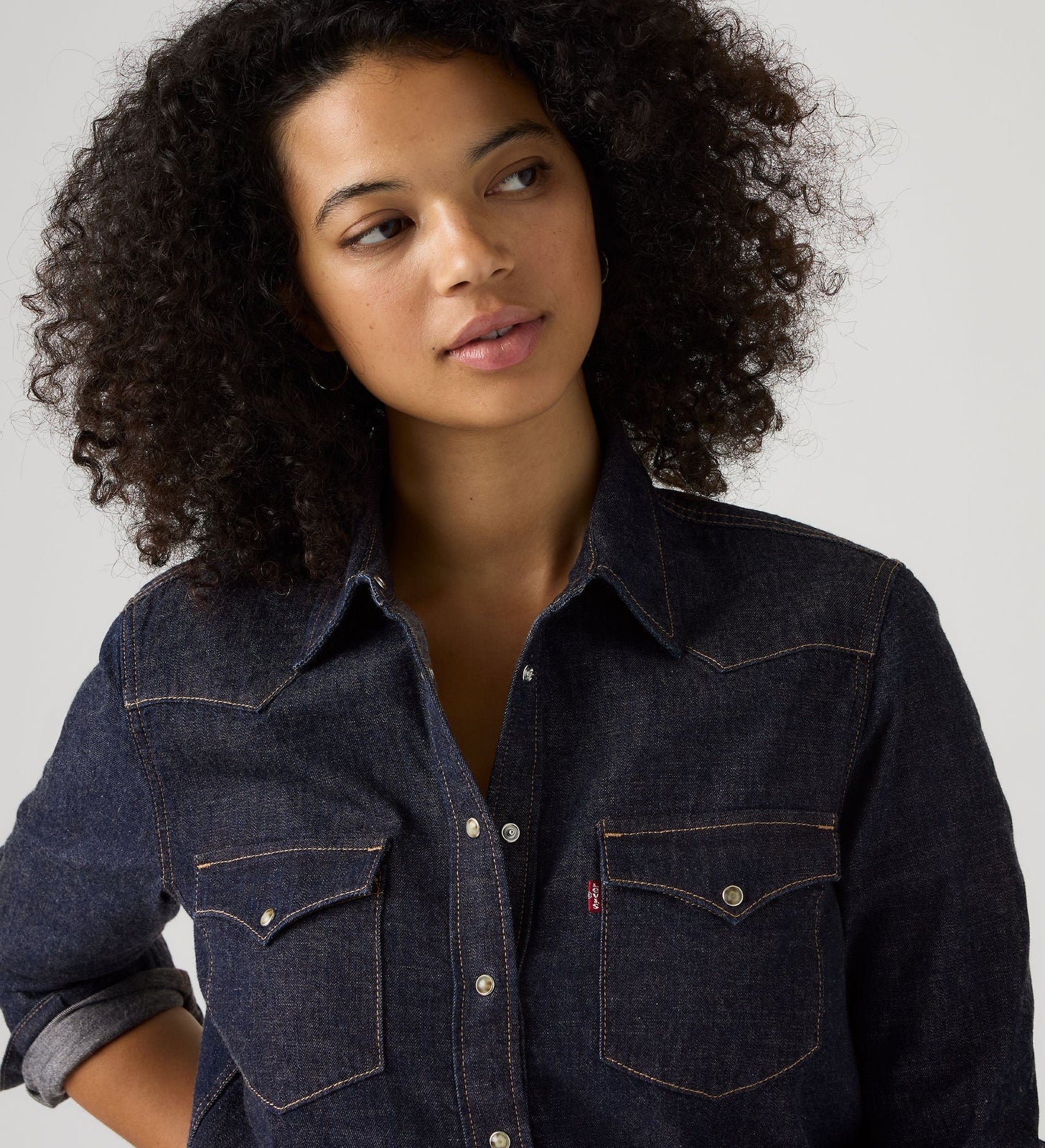 Main 4 - Levi's® Women's Heritage Western Denim Shirt - 007WT0007
