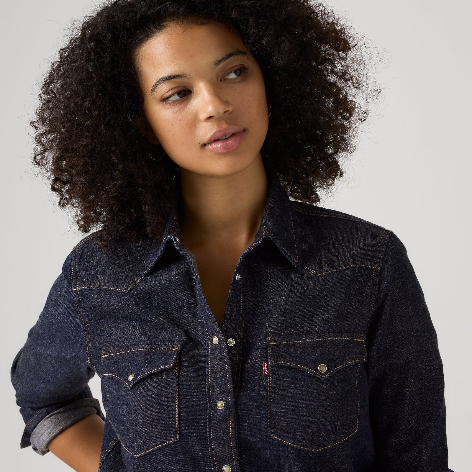 Main 4 - Levi's® Women's Heritage Western Denim Shirt - 007WT0007