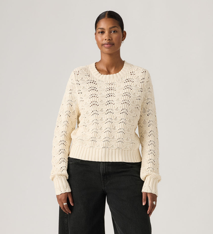 Main 1 - Levi's® Women's Hope Long-Sleeve Crochet Pullover - 0059S0006