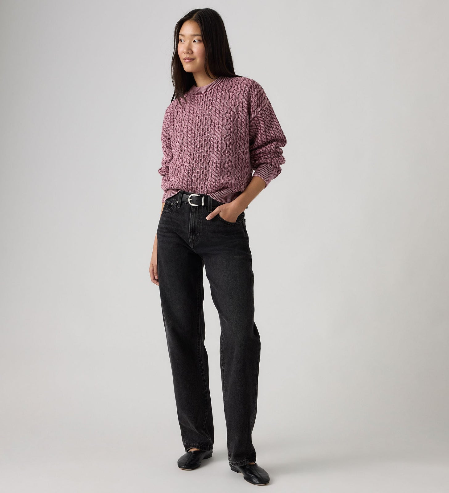 Main 5 - Levi's® Women's Leilah Cable Crewneck Sweater - 0063A0000