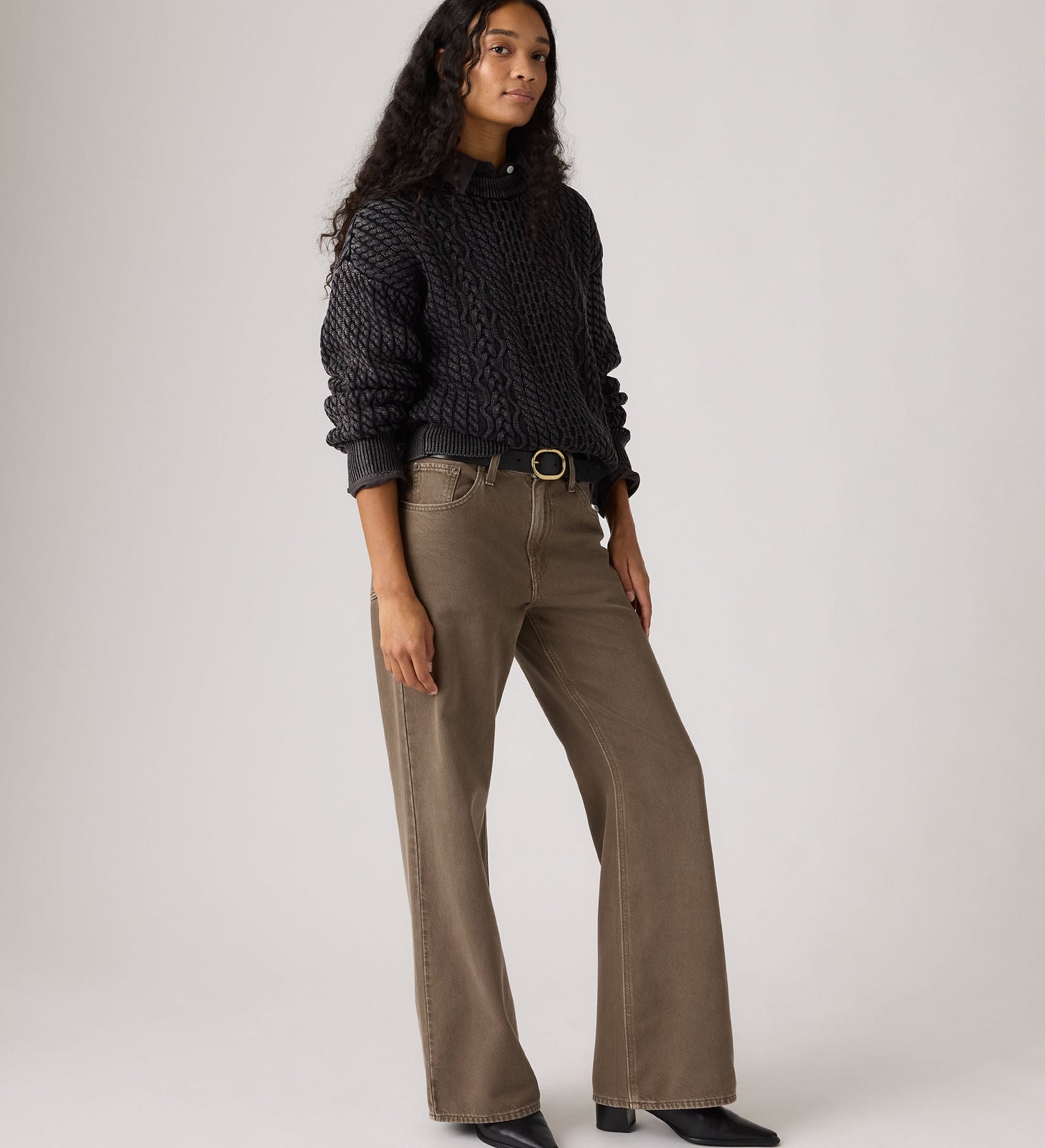 Main 4 - Levi's® Women's Leilah Cable Crewneck Sweater - 0063A0001