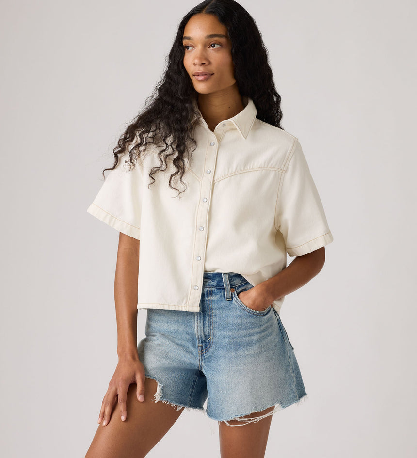 Main 3 - Levi's® Women's Logan Short-Sleeve Denim Shirt - 005CR0001