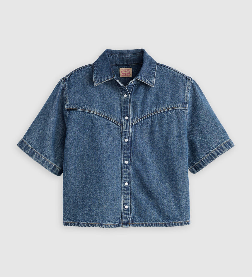 Main 5 - Levi's® Women's Logan Short-Sleeve Denim Shirt - 005CR0003