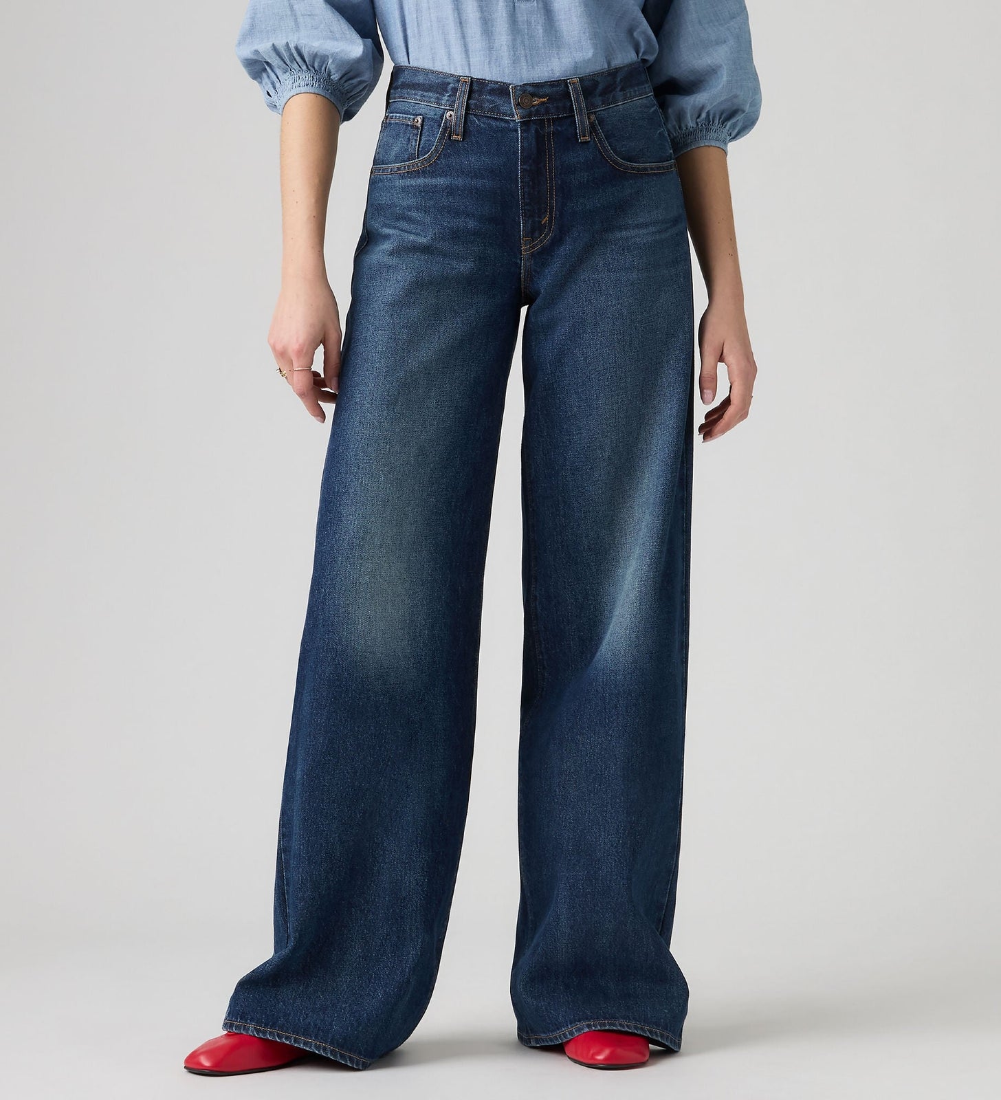 Main 5 - Levi's® Women's Middy Wide-Leg Jeans - 0081Z0001