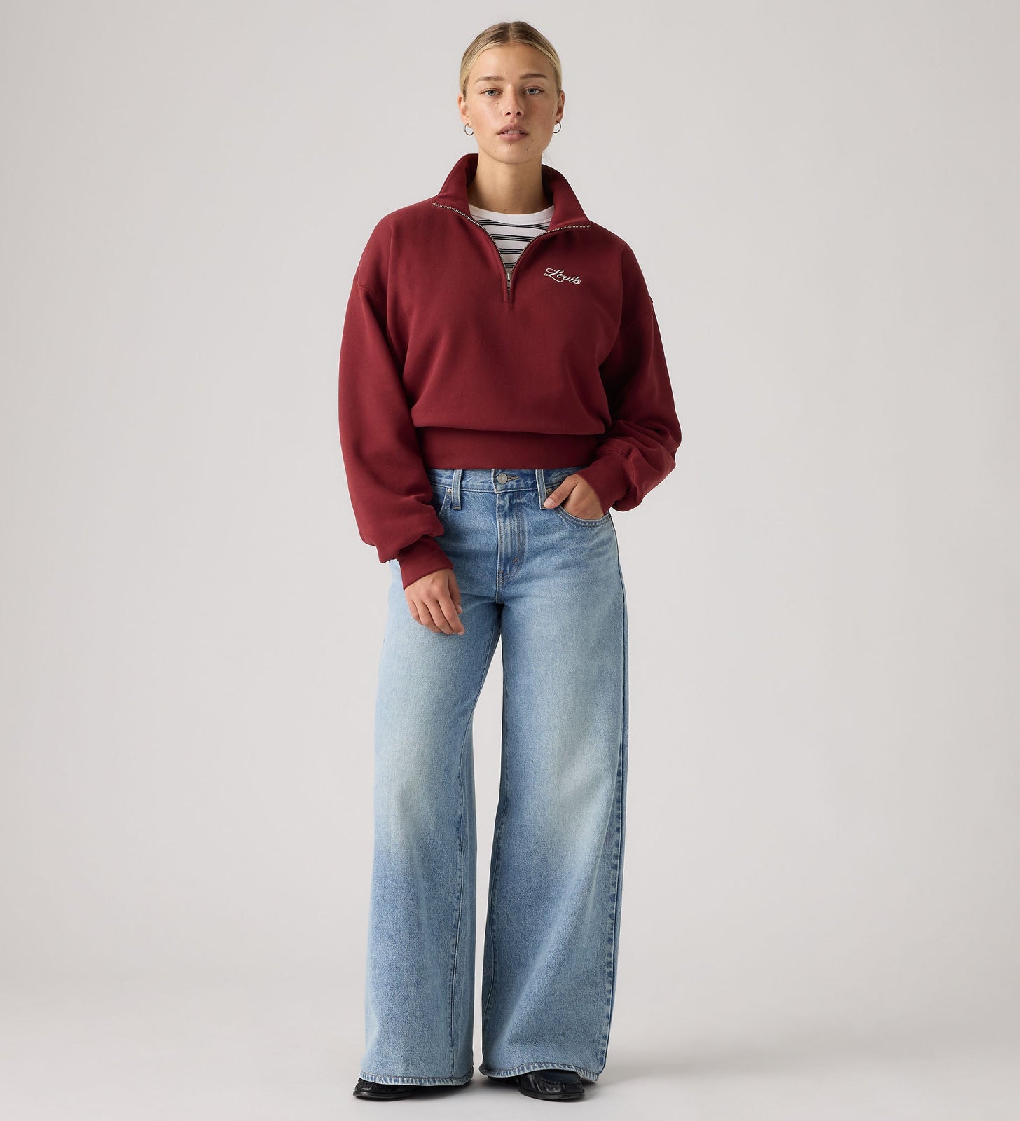 Main 3 - Levi's® Women's Middy Wide-Leg Jeans - 0081Z0003
