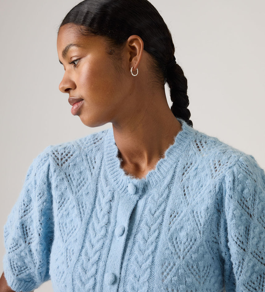 Main 4 - Levi's® Women's Pauline Pointelle Short-Sleeve Cardigan - 005A80001