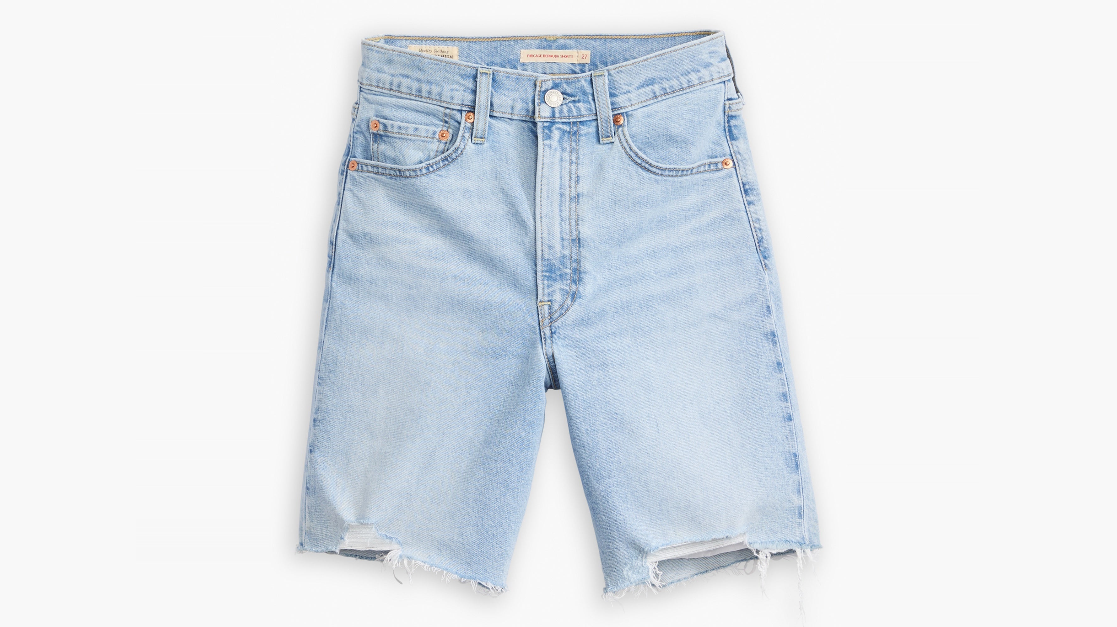 Women s Ribcage Bermuda Shorts in Light Indigo