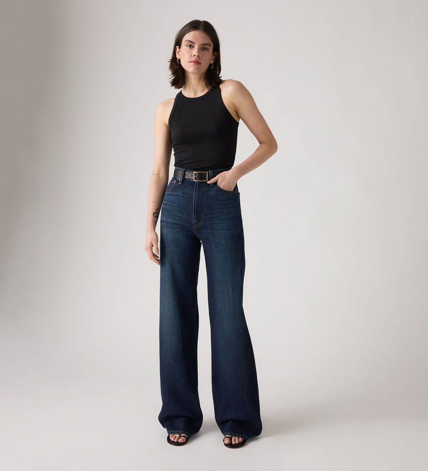 Main 4 - Levi's® Women's Ribcage Wide-Leg Jeans - A60810037