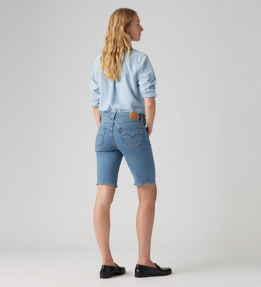 Levi s Women s Shaping Bermuda Shorts In Med Indigo Worn In