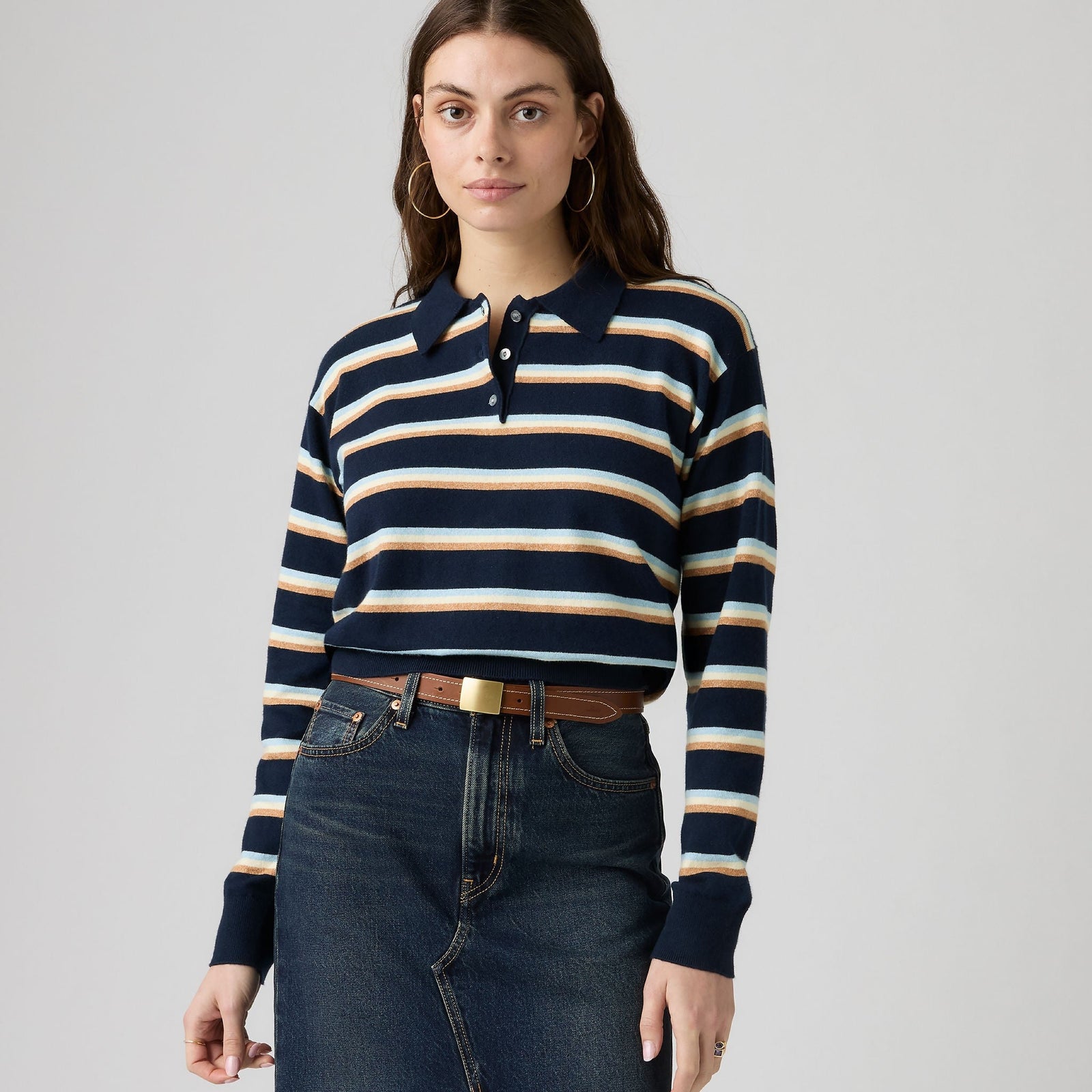 Main 1 - Levi's® Women's Supersoft Long-Sleeve Polo - 007VY0003