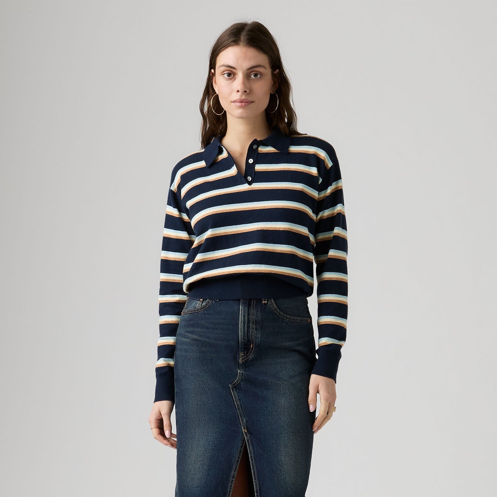 Main 3 - Levi's® Women's Supersoft Long-Sleeve Polo - 007VY0003