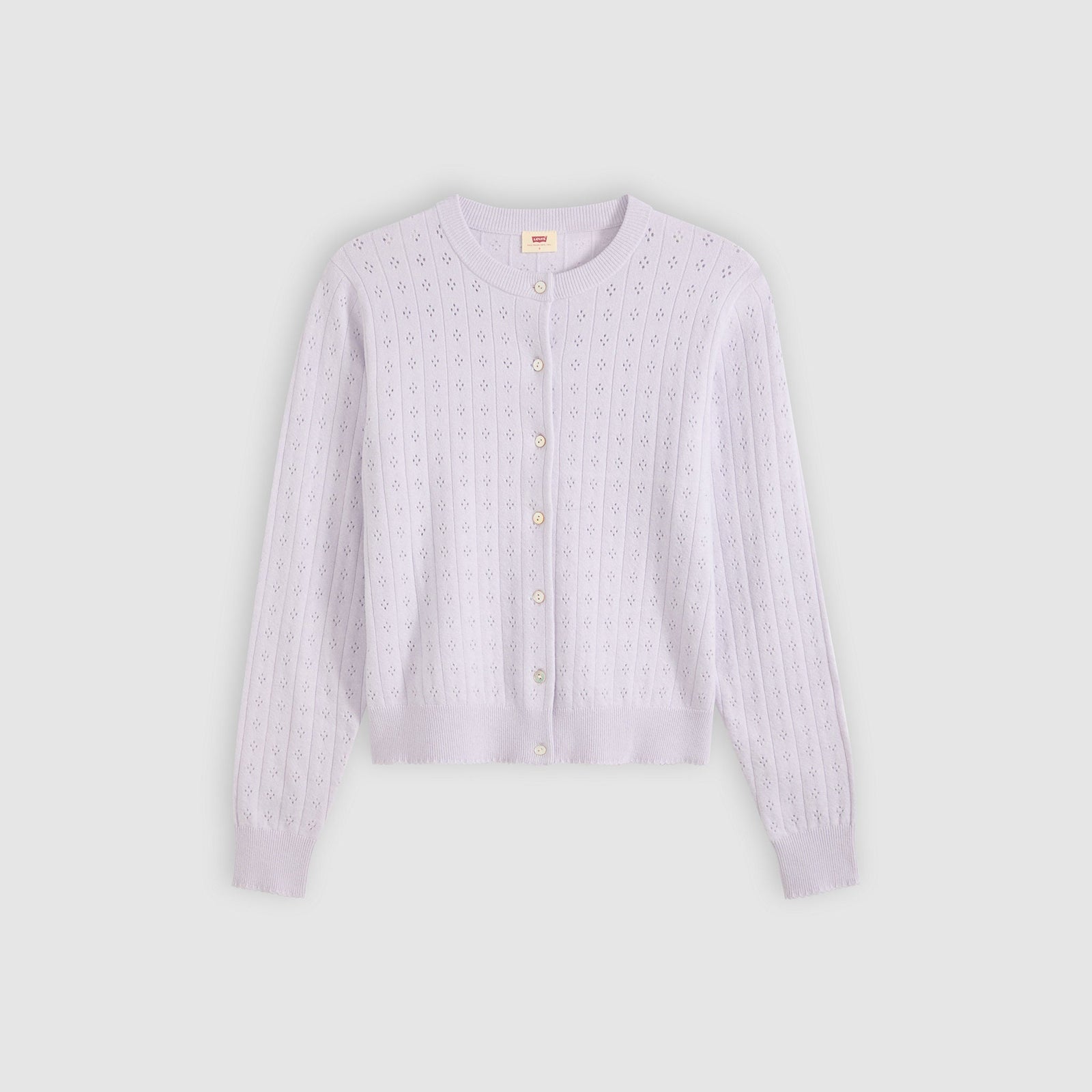 Main 5 - Levi's® Women's Supersoft Pointelle Crewneck Cardigan - 008SK0000