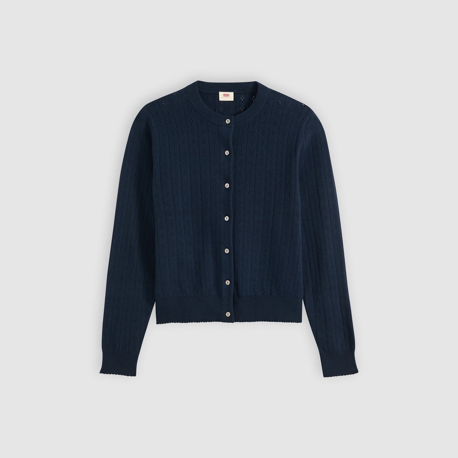 Main 1 - Levi's® Women's Supersoft Pointelle Crewneck Cardigan - 008SK0004