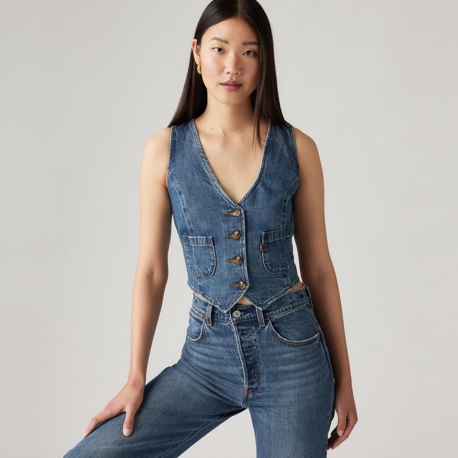 Main 1 - Levi's® Women's Tailored Denim Vest SCL - 