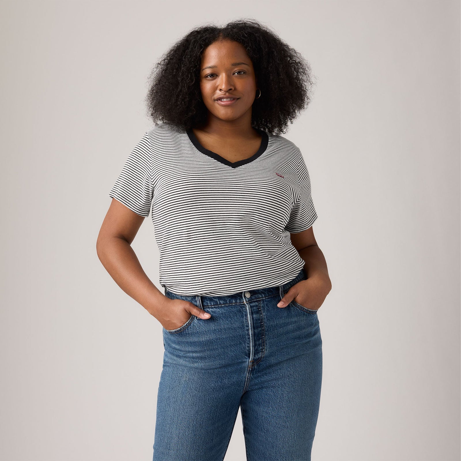 Main 3 - Levi's® Women's V-Neck T-Shirt (Plus Size) - A23230000