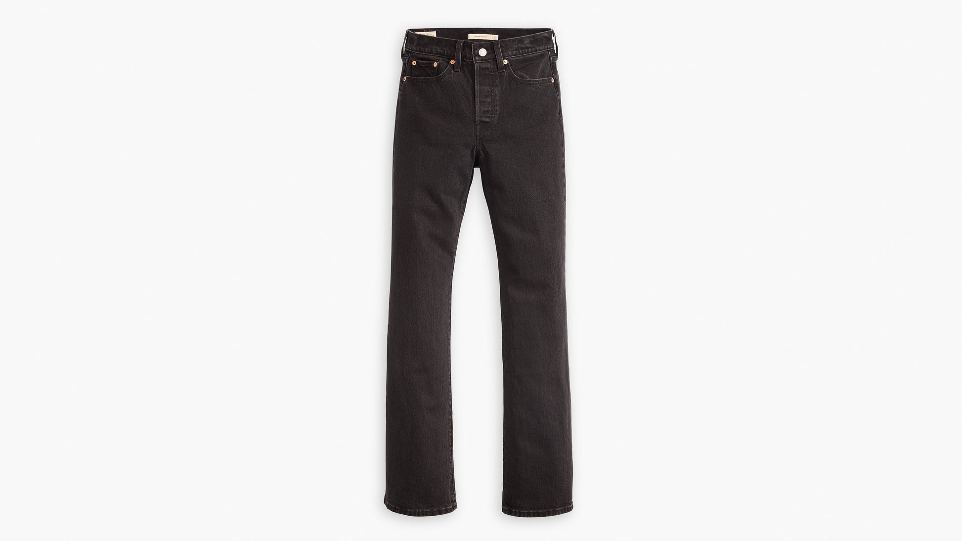 Flat-lay of Levi's Women's Wedgie Bootcut Jeans in black