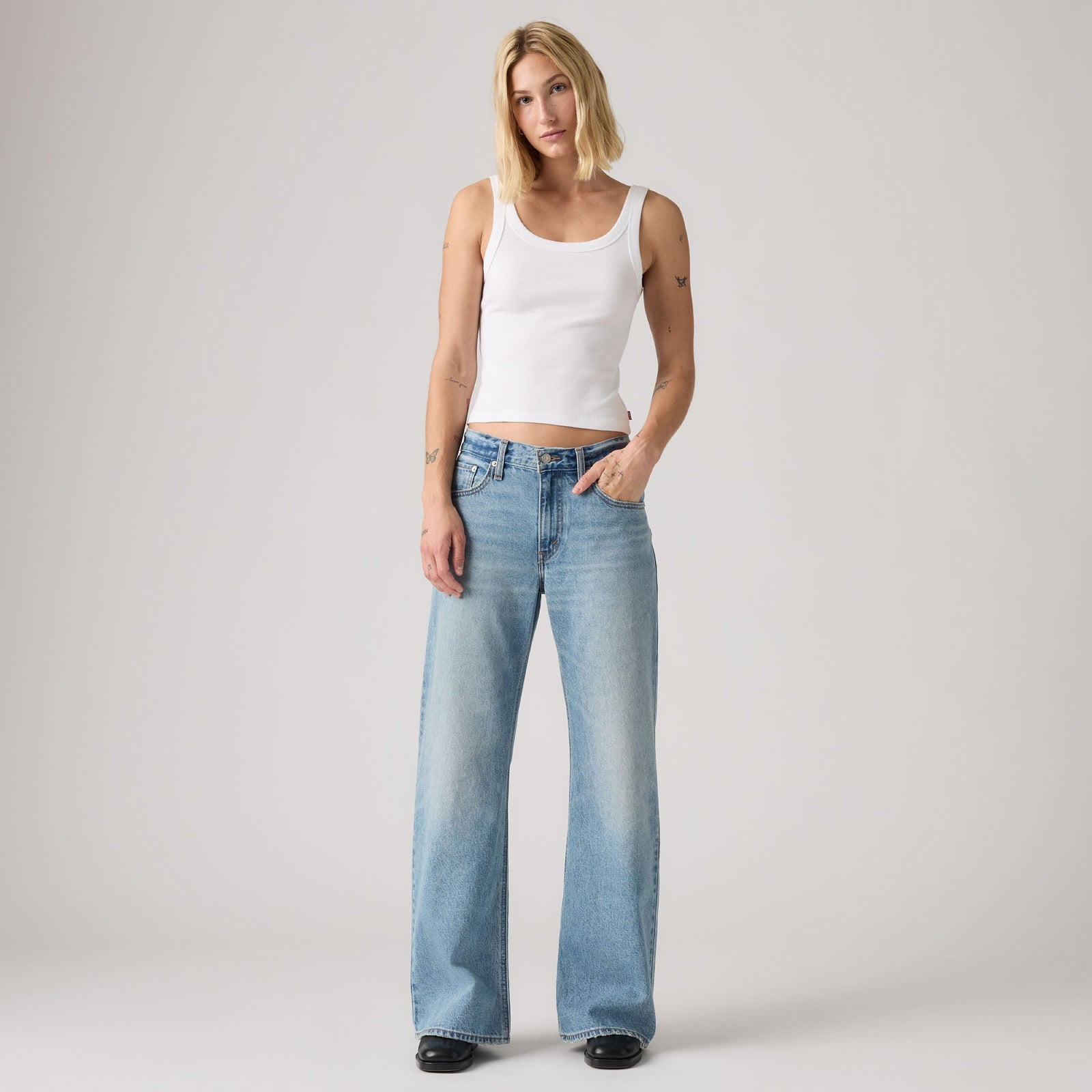 Main 4 - Levi's® x Rosé Women's Loose Boot Jeans - 00C0D0001