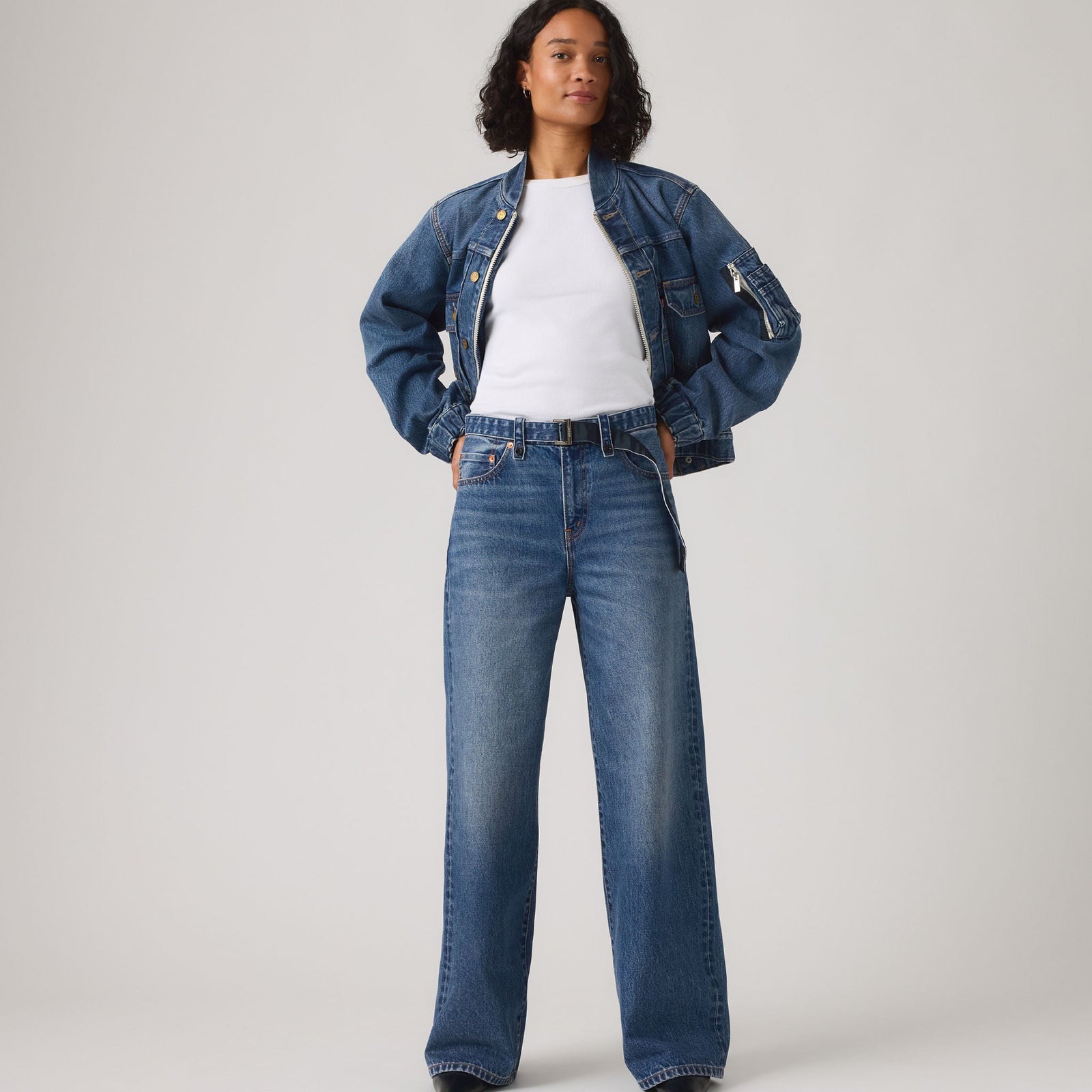 Main 1 - Levi’s® x sacai Belted Wide Pants - 008BK0002