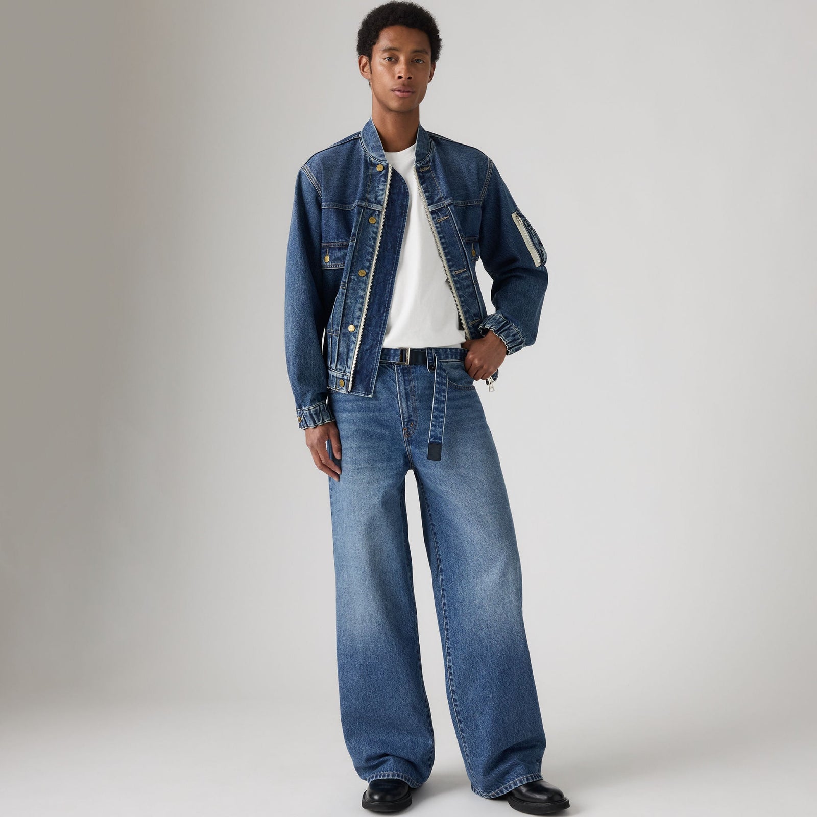 Main 2 - Levi’s® x sacai Belted Wide Pants - 008BK0002