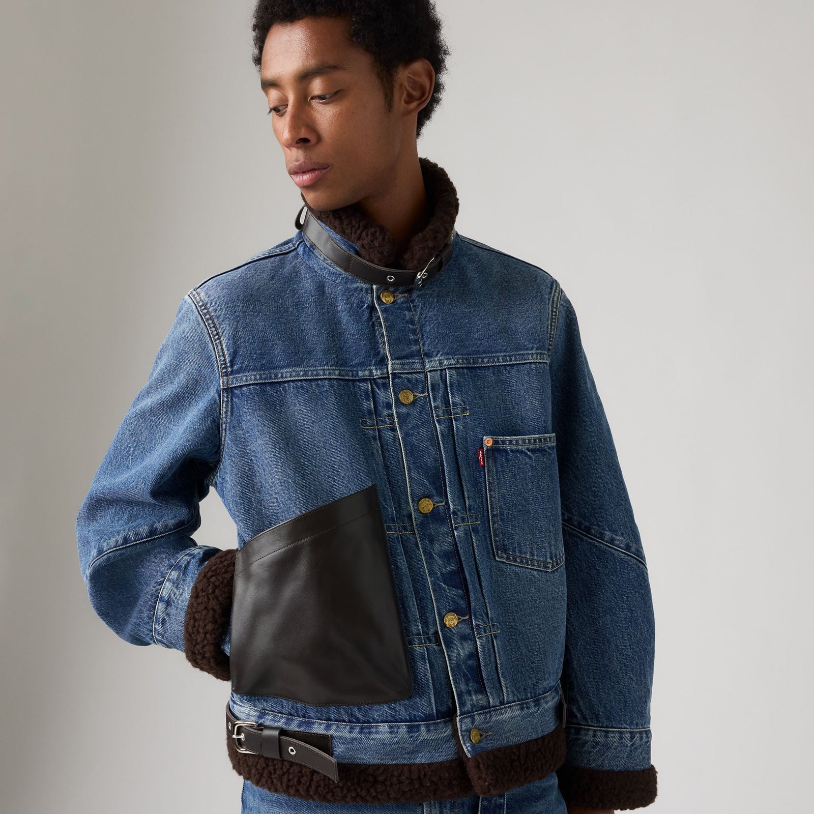 Main 4 - Levi’s® x sacai Men's Sherpa Jacket - 008BG0002