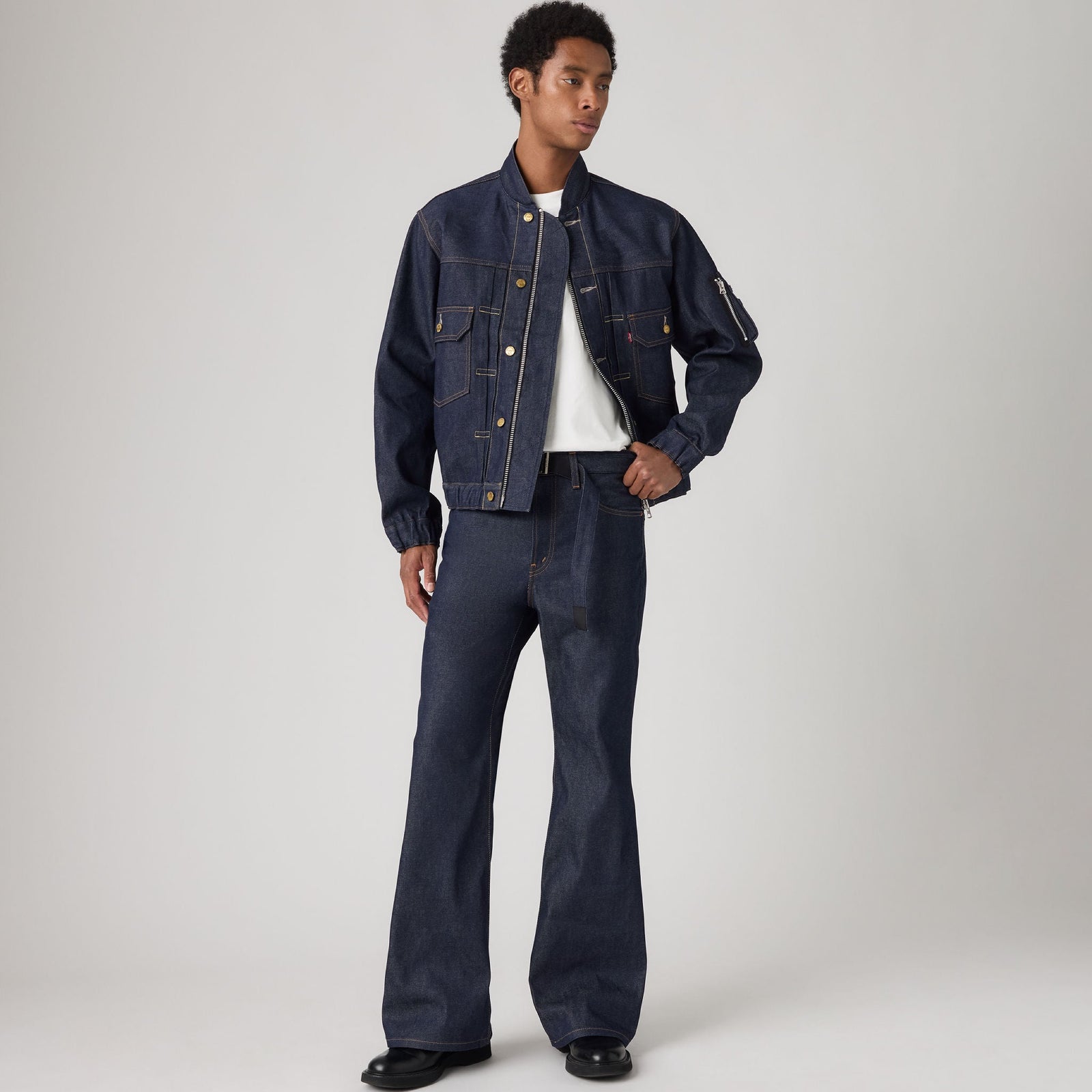 Main 1 - Levi’s® x sacai Belted Flare Pants - 008LN0001