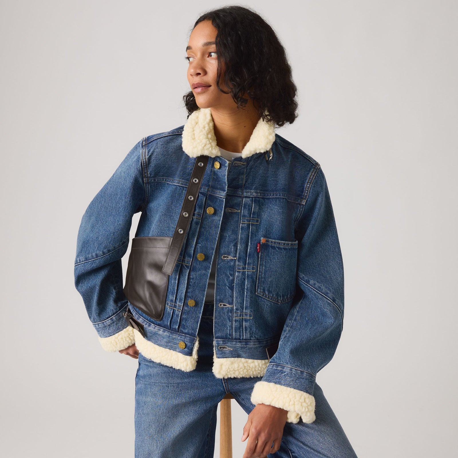 Main 5 - Levi’s® x sacai Women's Sherpa Jacket - 008BM0002