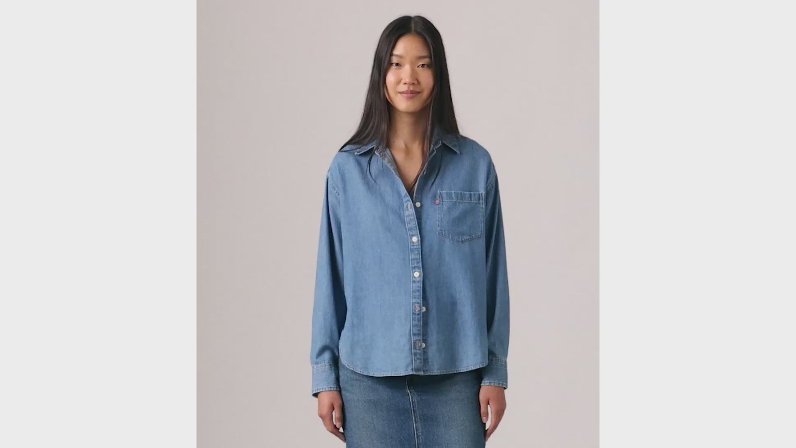 Main 3 - Levi's® Women's Harlie Boyfriend Shirt - 001HM0028