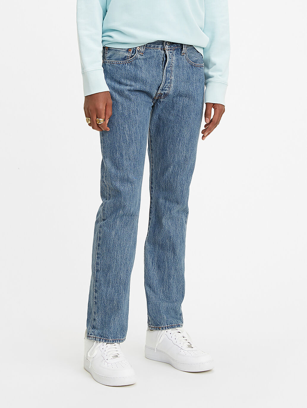 levi's 501 original straight jeans stonewash