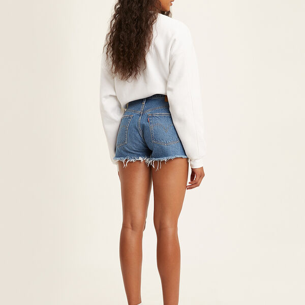 501® Original High-Rise Jean Shorts in Medium Blue