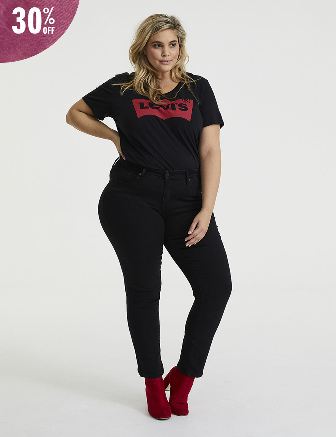 311 Shaping Skinny Jeans (Plus Size) in Soft Black