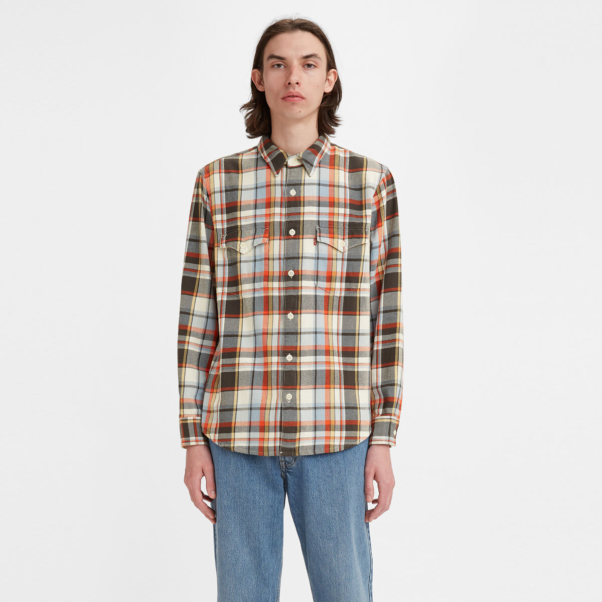 levi check shirt mens