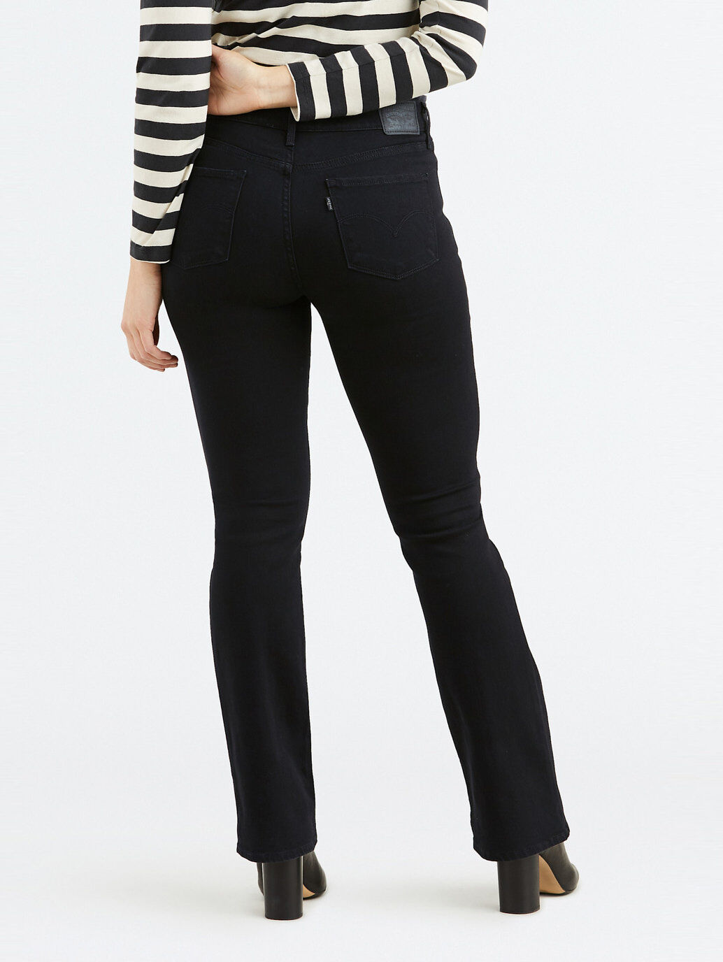 Levis black bootcut sales jeans women's