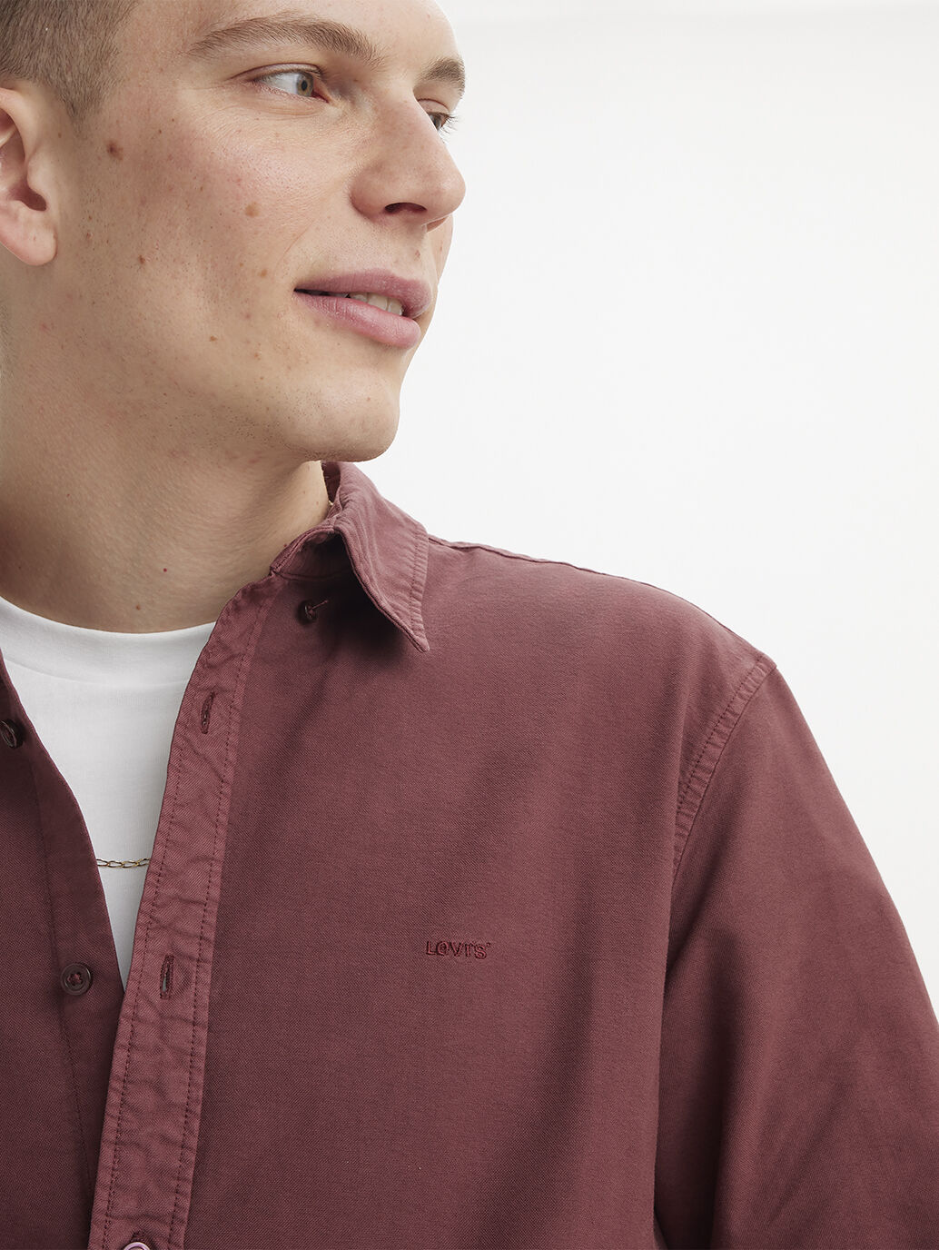 Levi's® Men's Authentic Button-Down Shirt - Red Mahogany Garment Dye