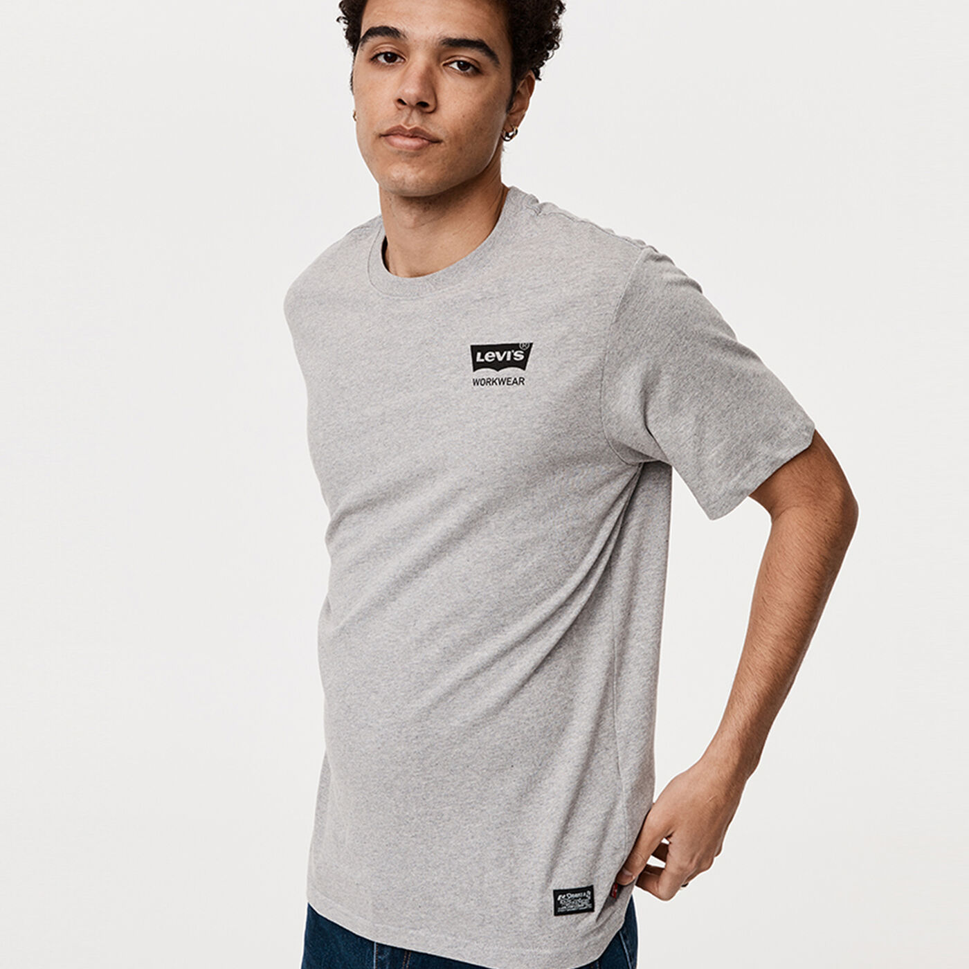 Relaxed Fit Short Sleeve T-Shirt in Lc Ww Ama Midtone Heather Grey