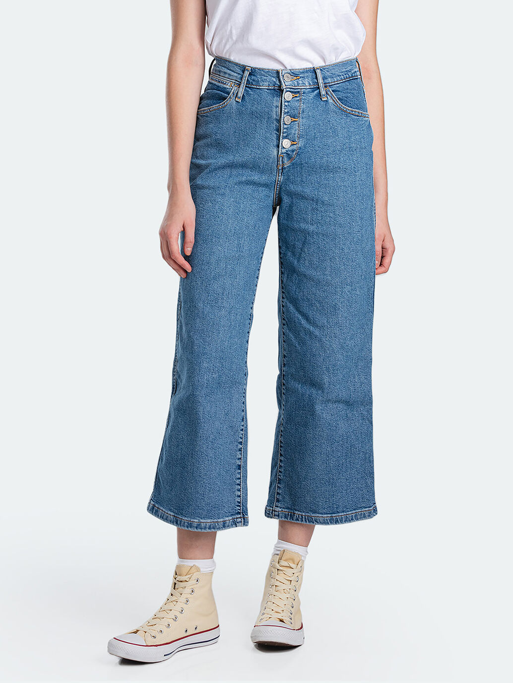 Levi’s® Australia Mile High Wide Leg Jeans With Buttons Stoned Out