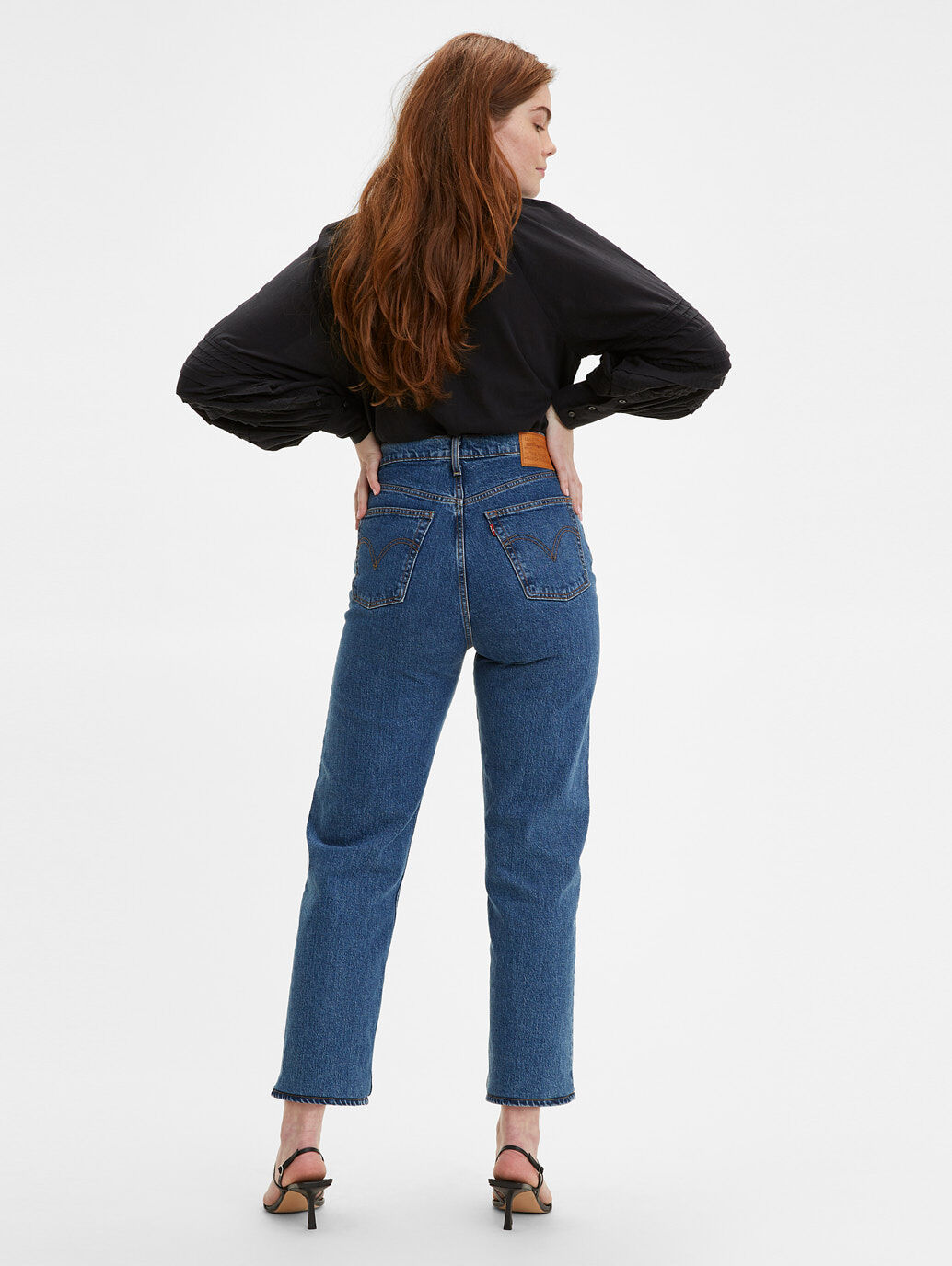 levi's ribcage tapered jeans