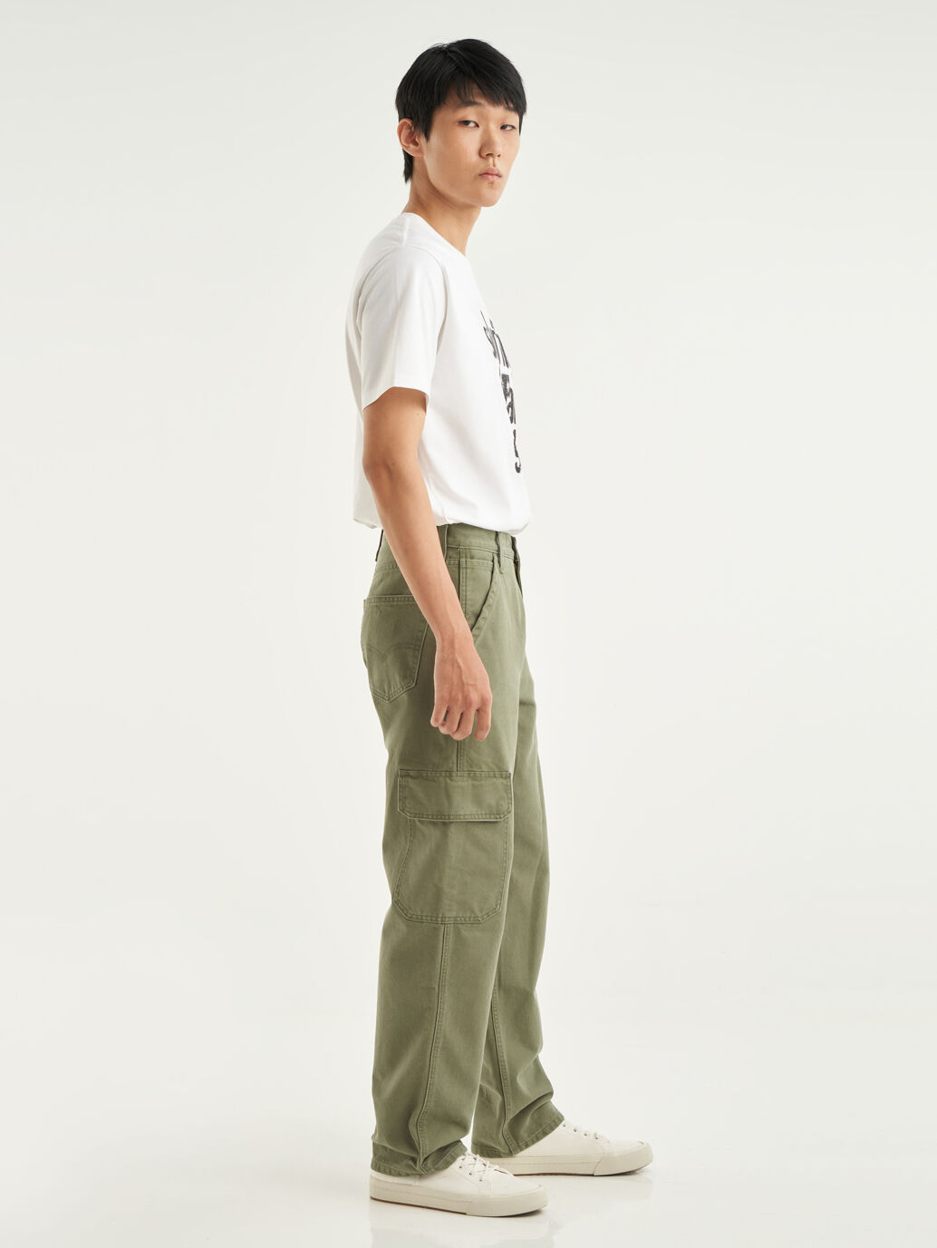 Green Loose Cargo Pants For Men - Levi's® SilverTab™ Range