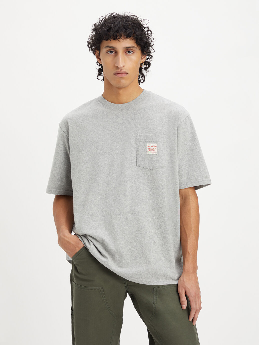 Men's Grey Workwear T-Shirt in Classic Silhouette Buy Now